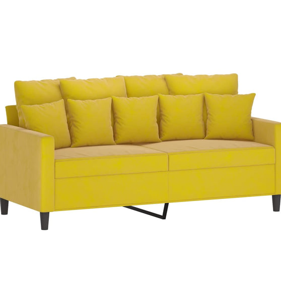 2-Sitzer-Sofa Gelb 140 cm Samt