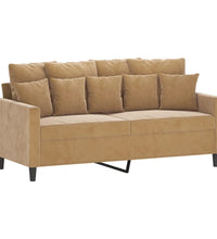 2-Sitzer-Sofa Braun 140 cm Samt