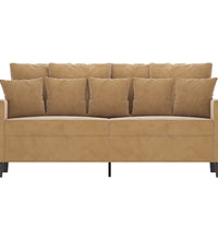 2-Sitzer-Sofa Braun 140 cm Samt