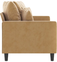 2-Sitzer-Sofa Braun 140 cm Samt