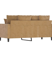 2-Sitzer-Sofa Braun 140 cm Samt