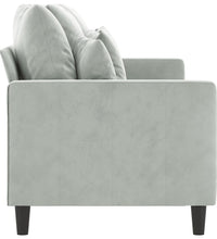 3-Sitzer-Sofa Hellgrau 180 cm Samt