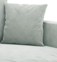 3-Sitzer-Sofa Hellgrau 180 cm Samt