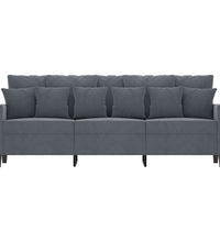 3-Sitzer-Sofa Dunkelgrau 180 cm Samt