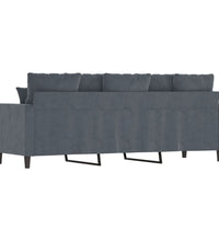3-Sitzer-Sofa Dunkelgrau 180 cm Samt