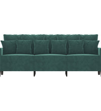 3-Sitzer-Sofa Dunkelgrün 180 cm Samt