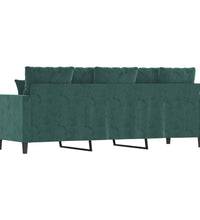 3-Sitzer-Sofa Dunkelgrün 180 cm Samt
