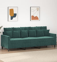 3-Sitzer-Sofa Dunkelgrün 180 cm Samt