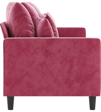 3-Sitzer-Sofa Weinrot 180 cm Samt