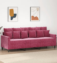 3-Sitzer-Sofa Weinrot 180 cm Samt