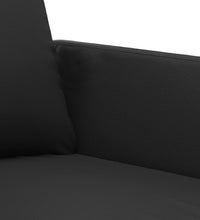 2-Sitzer-Sofa Schwarz 140 cm Kunstleder