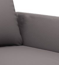 2-Sitzer-Sofa Grau 140 cm Kunstleder