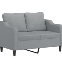 2-Sitzer-Sofa Hellgrau 120 cm Stoff