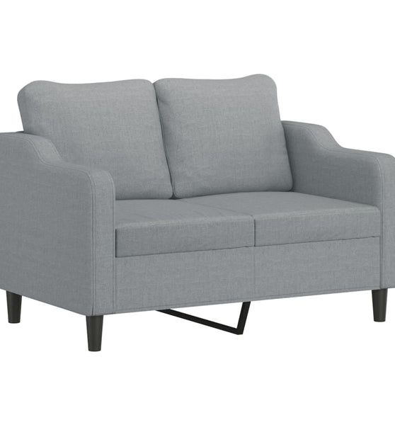 2-Sitzer-Sofa Hellgrau 120 cm Stoff