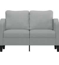 2-Sitzer-Sofa Hellgrau 120 cm Stoff
