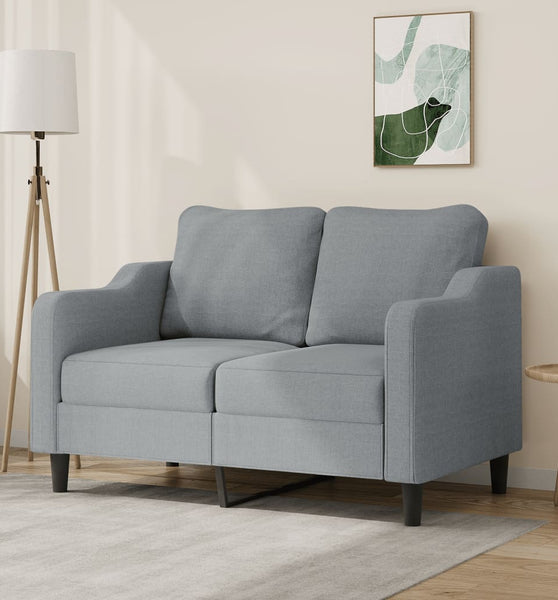 2-Sitzer-Sofa Hellgrau 120 cm Stoff