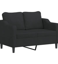 2-Sitzer-Sofa Schwarz 120 cm Stoff