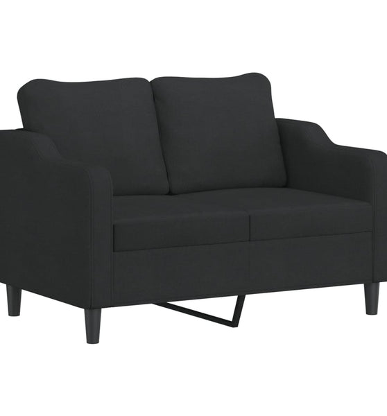 2-Sitzer-Sofa Schwarz 120 cm Stoff