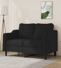 2-Sitzer-Sofa Schwarz 120 cm Stoff