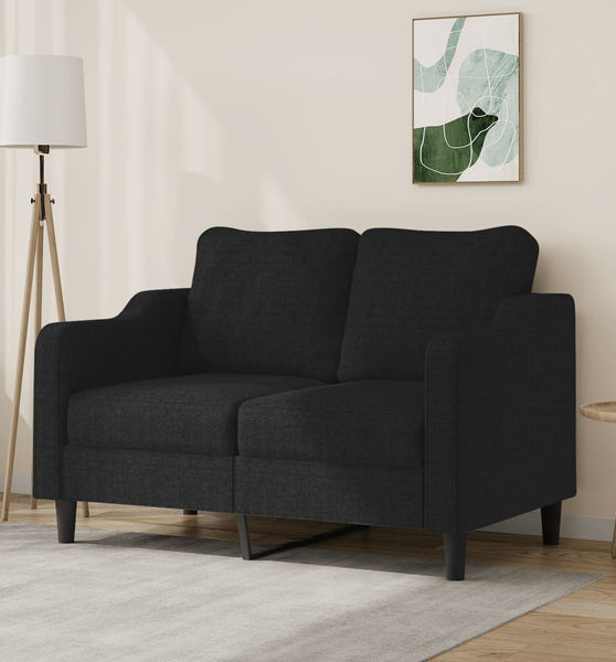 2-Sitzer-Sofa Schwarz 120 cm Stoff