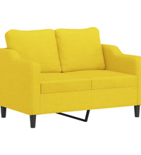 2-Sitzer-Sofa Hellgelb 120 cm Stoff