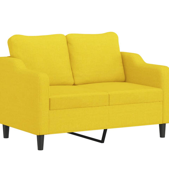 2-Sitzer-Sofa Hellgelb 120 cm Stoff