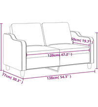 2-Sitzer-Sofa Hellgelb 120 cm Stoff