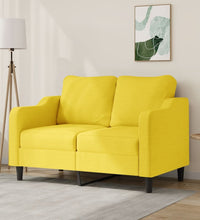 2-Sitzer-Sofa Hellgelb 120 cm Stoff
