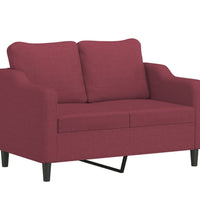2-Sitzer-Sofa Weinrot 120 cm Stoff