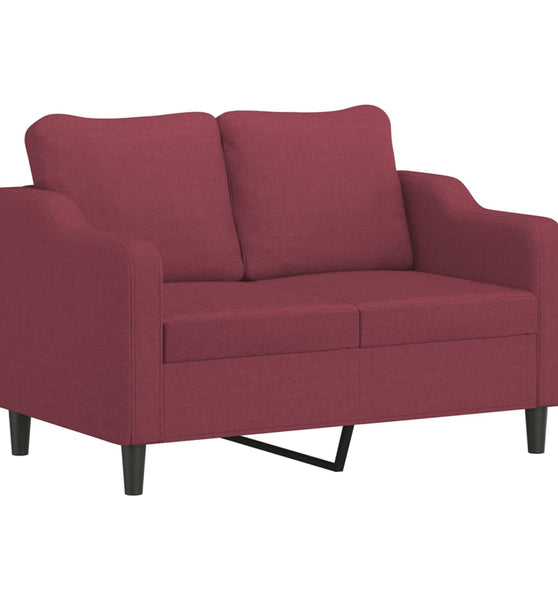 2-Sitzer-Sofa Weinrot 120 cm Stoff
