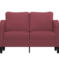2-Sitzer-Sofa Weinrot 120 cm Stoff