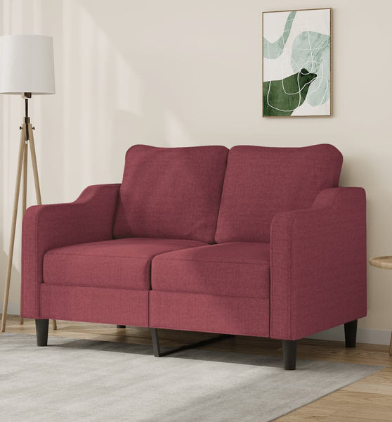2-Sitzer-Sofa Weinrot 120 cm Stoff