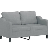 2-Sitzer-Sofa Hellgrau 140 cm Stoff
