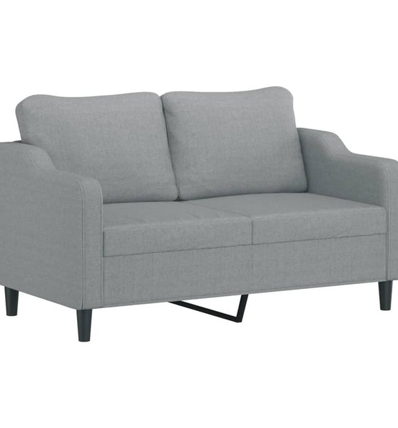 2-Sitzer-Sofa Hellgrau 140 cm Stoff