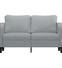 2-Sitzer-Sofa Hellgrau 140 cm Stoff