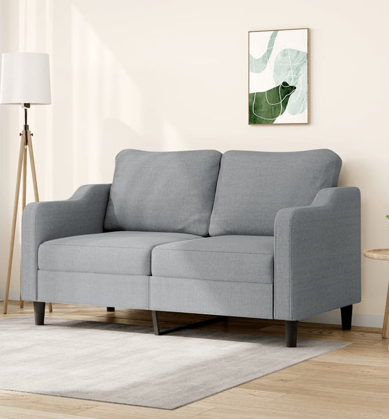 2-Sitzer-Sofa Hellgrau 140 cm Stoff
