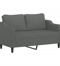 2-Sitzer-Sofa Dunkelgrau 140 cm Stoff