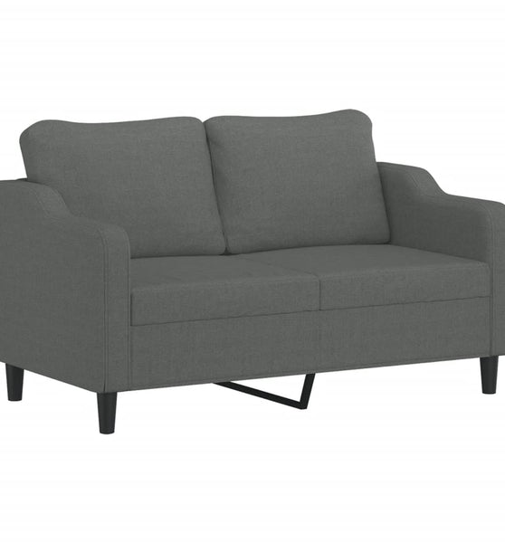 2-Sitzer-Sofa Dunkelgrau 140 cm Stoff