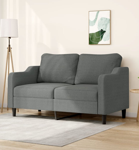 2-Sitzer-Sofa Dunkelgrau 140 cm Stoff