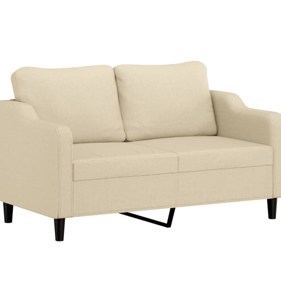 2-Sitzer-Sofa Creme 140 cm Stoff