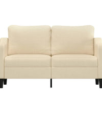 2-Sitzer-Sofa Creme 140 cm Stoff