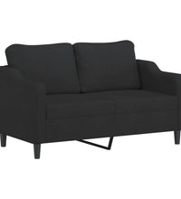 2-Sitzer-Sofa Schwarz 140 cm Stoff