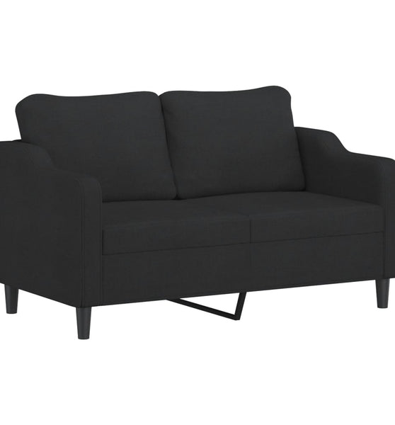 2-Sitzer-Sofa Schwarz 140 cm Stoff