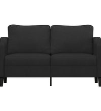 2-Sitzer-Sofa Schwarz 140 cm Stoff