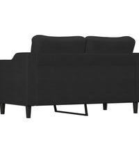 2-Sitzer-Sofa Schwarz 140 cm Stoff