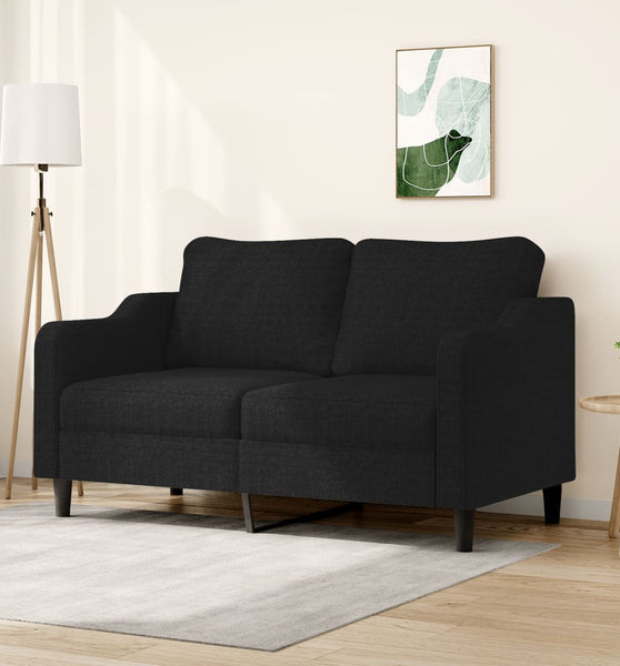 2-Sitzer-Sofa Schwarz 140 cm Stoff