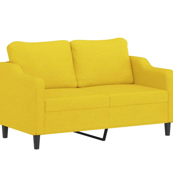 2-Sitzer-Sofa Hellgelb 140 cm Stoff