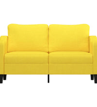 2-Sitzer-Sofa Hellgelb 140 cm Stoff