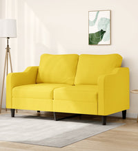 2-Sitzer-Sofa Hellgelb 140 cm Stoff
