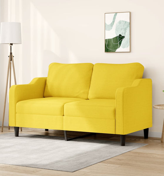 2-Sitzer-Sofa Hellgelb 140 cm Stoff
